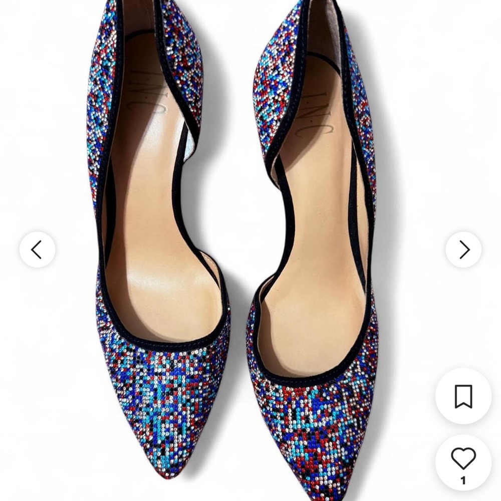 Elegant Multicolor Rhinestone Women's Heels